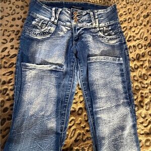 GOGO Blue Distressed Skinny Jeans